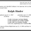 Binder Ralph 1987-2008Todesanzeige